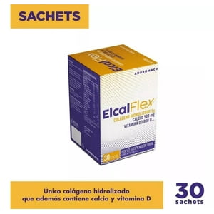 Andrómaco - Elcalflex Colageno Calcio Vitamina D 30 Sobres De 10 Grs.