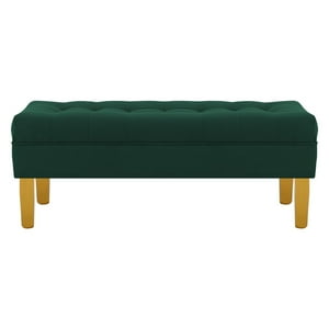 Bodevir - Banqueta Wood 2C Felpa 01 Verde Botella