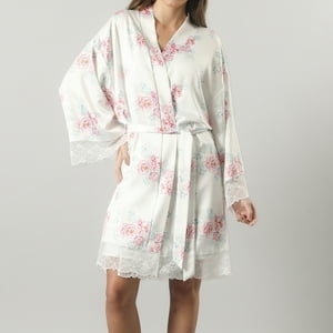 Flores - Bata Satin Encaje 33605-1