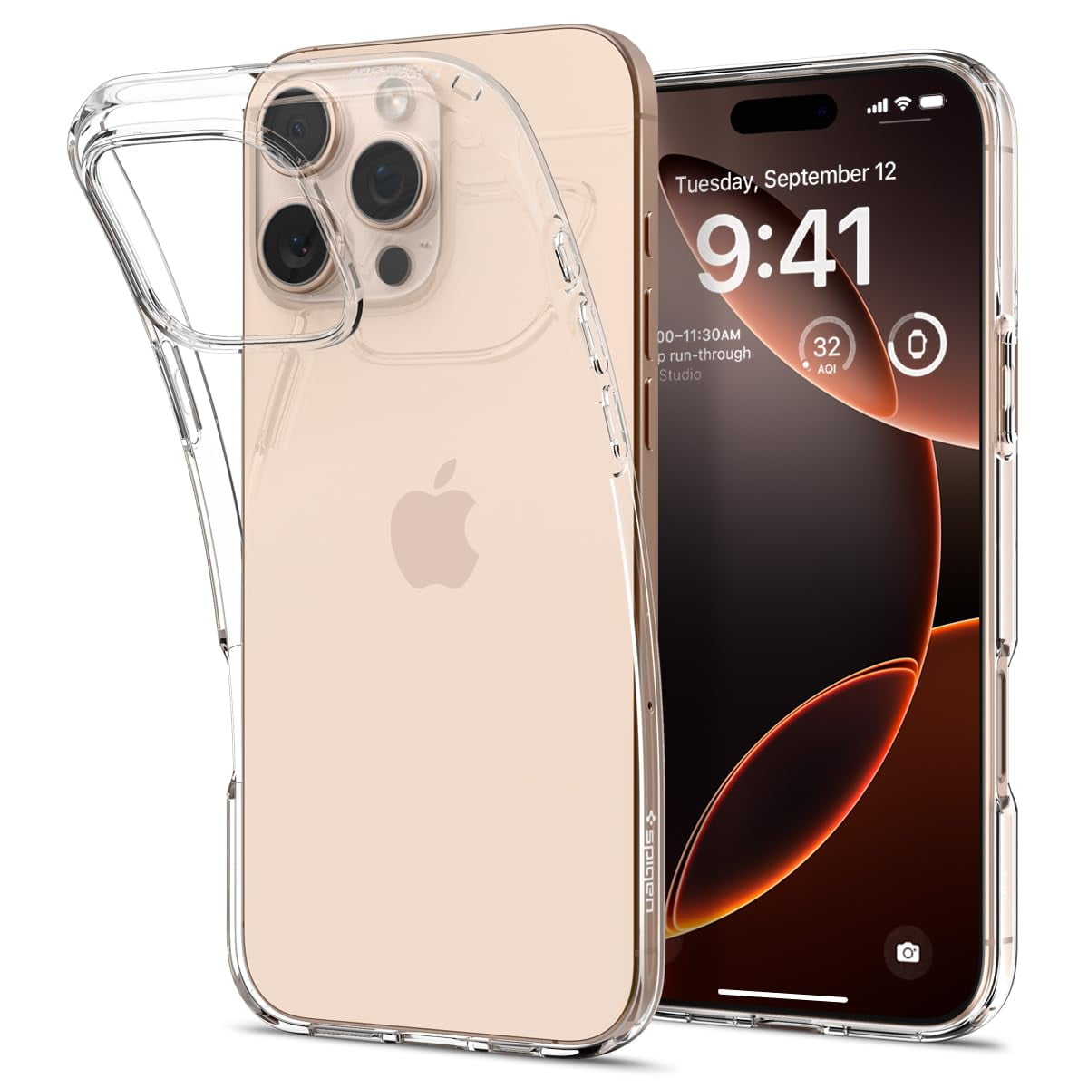 Funda Spigen Para Iphone 16 Pro De 6,3 Pulgadas, Tpu Transparente, De Grado Militar