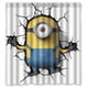 thumbnail image 1 of Cortina de ducha de pared rota con diseño de Minion, juego de cortinas de baño con ganchos, tamaño 66 x 72 pulgadas, 1 of 3