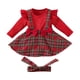 thumbnail image 3 of Vestido de Niña con Lazo y Diadema, Vestido de Fiesta a Cuadros, 3 of 5