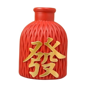 Bothyi - Florero Maceta Arreglo Floral Para Oficina Dormitorio Decoración Rojo