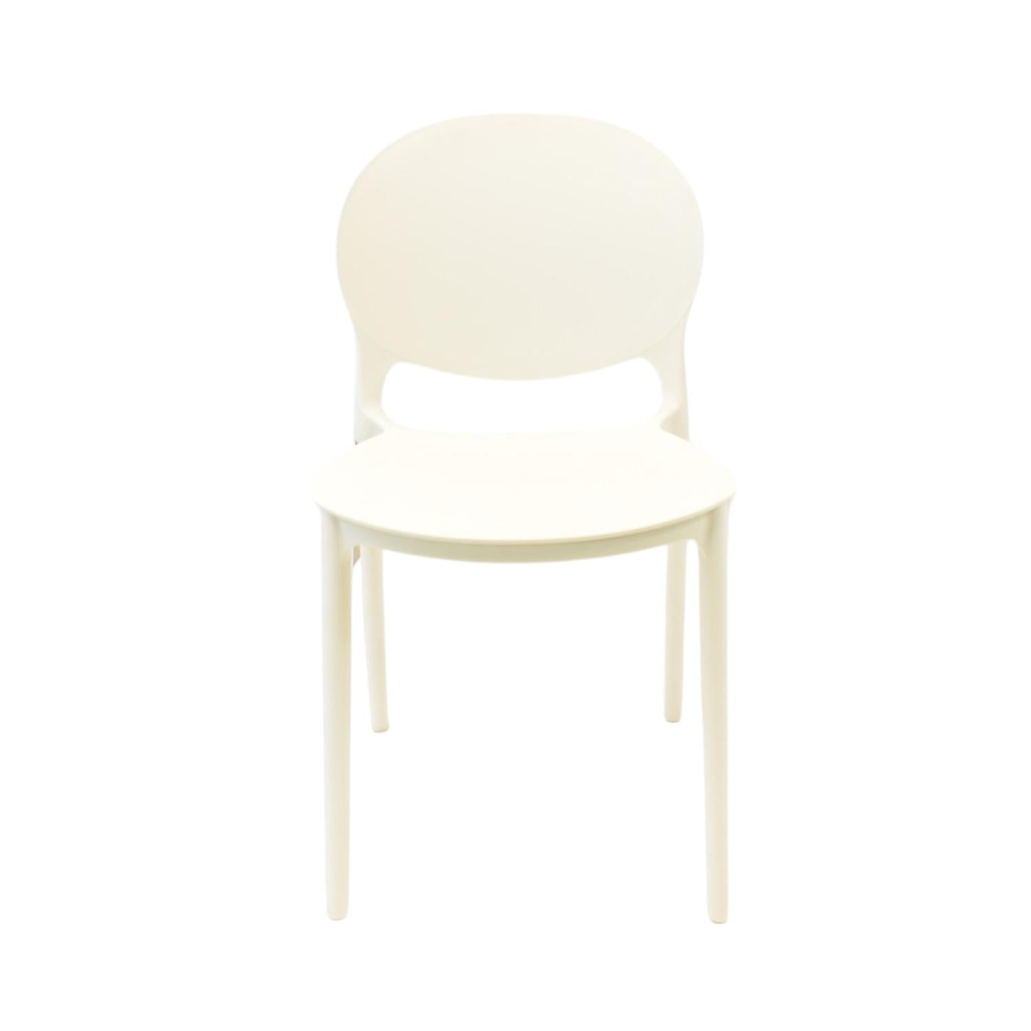 Silla Plástico Apilable Deco Berlín Blanca Escandinavia Blanco Tamaño Unico