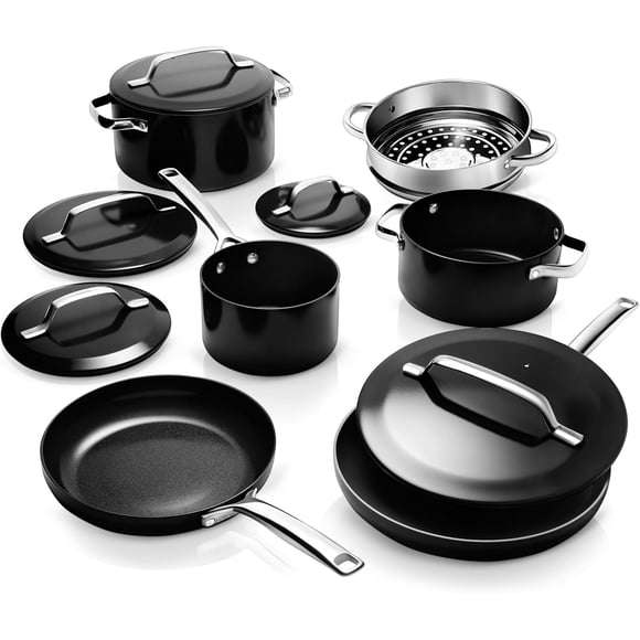 Juego de utensilios de cocina Gotham Steel Modern, 11 piezas, cerámica antiadherente
