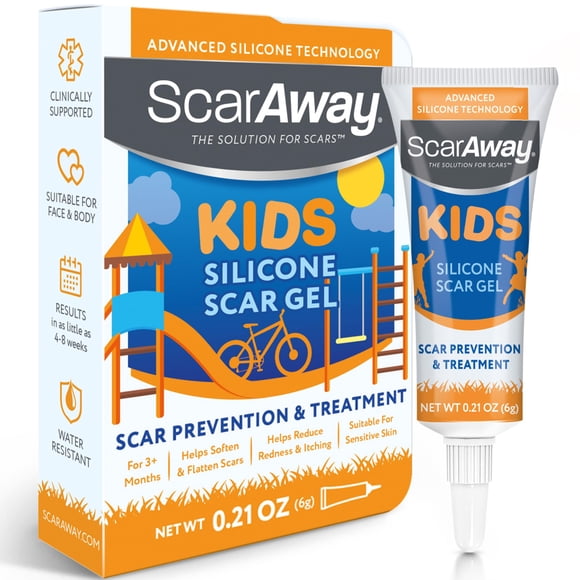 Gel para tratamiento de cicatrices ScarAway Kids, silicona, 6 g, grado médico