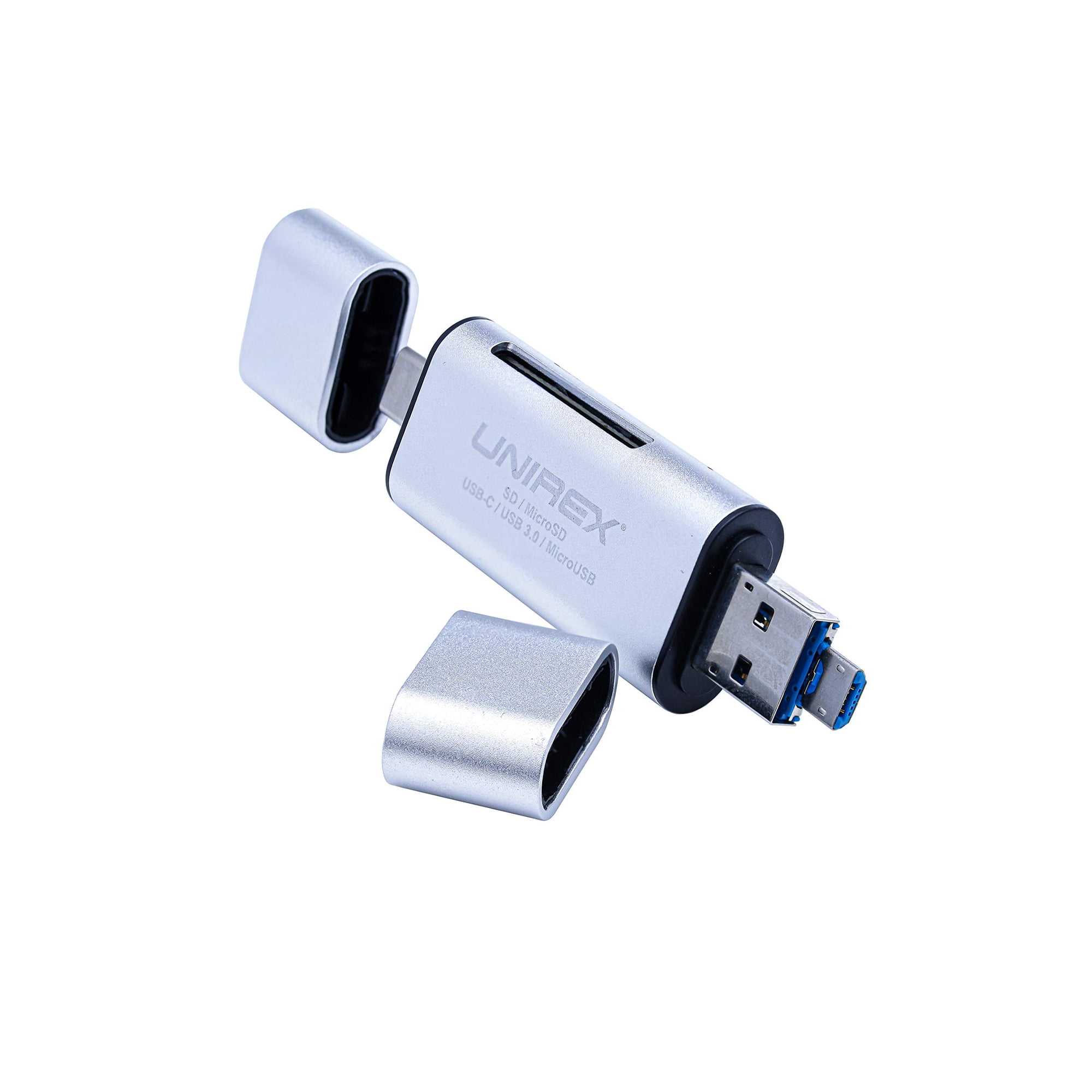 Lector Tipo C Unirex Msc-001s 5 En 1 Para Sd, Micro Sd, Usb3.0