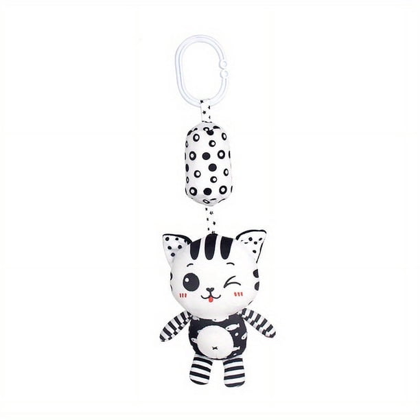 Newborn Visual Training Black And White Rattle Baby Toys, 0-1 Years Old Bed Bell Early Education Baby Toys Baby Toys 0-1 Years Old Soothing Dolls Baby Bedside Bell Car Rattle Stroller Pendant Baby Soo
