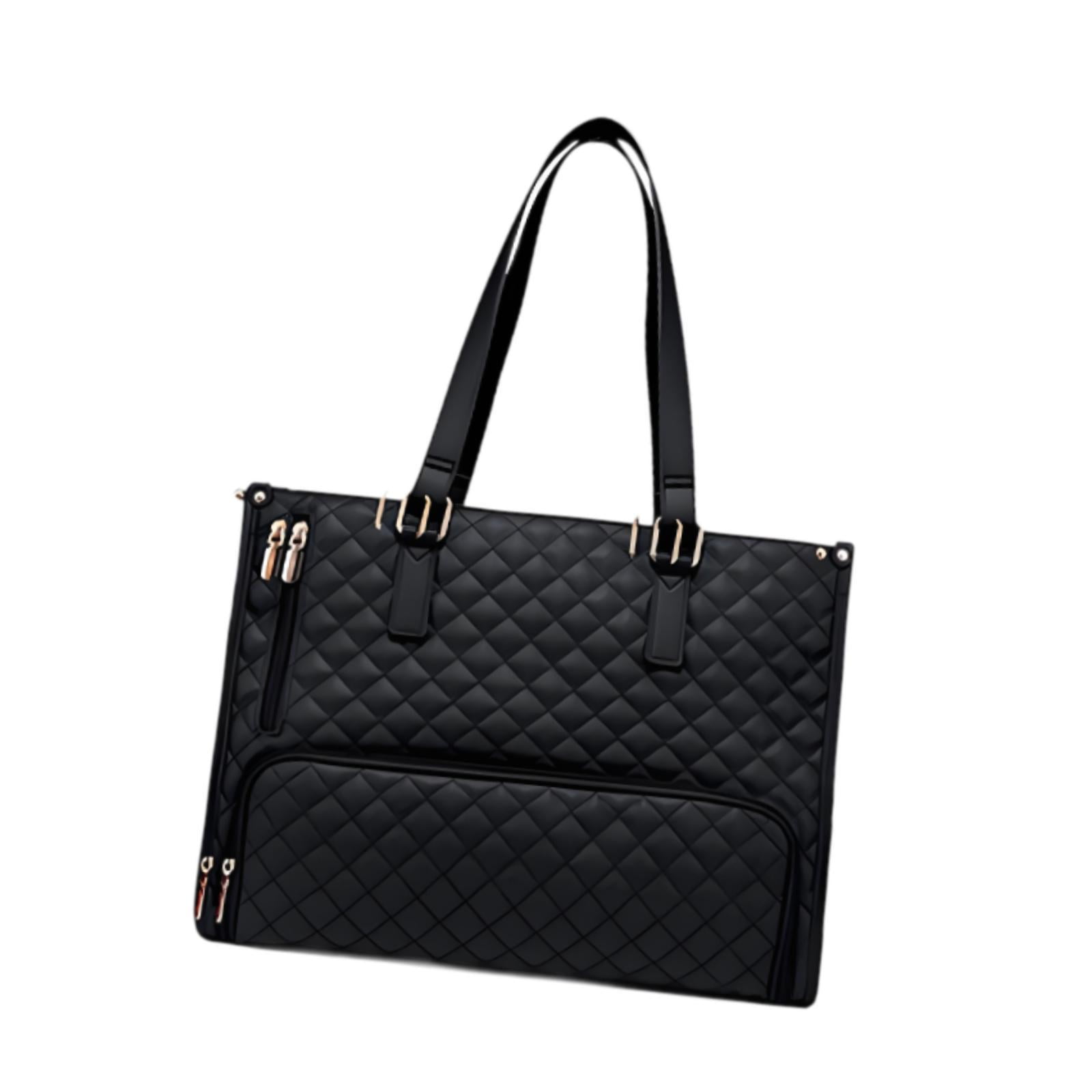 Bothyi - Bolsa De Bolsas Para Mujer Bolsa De Lonchera Acolchada Para La Oficina De Portátiles Para Collage Informal Negro