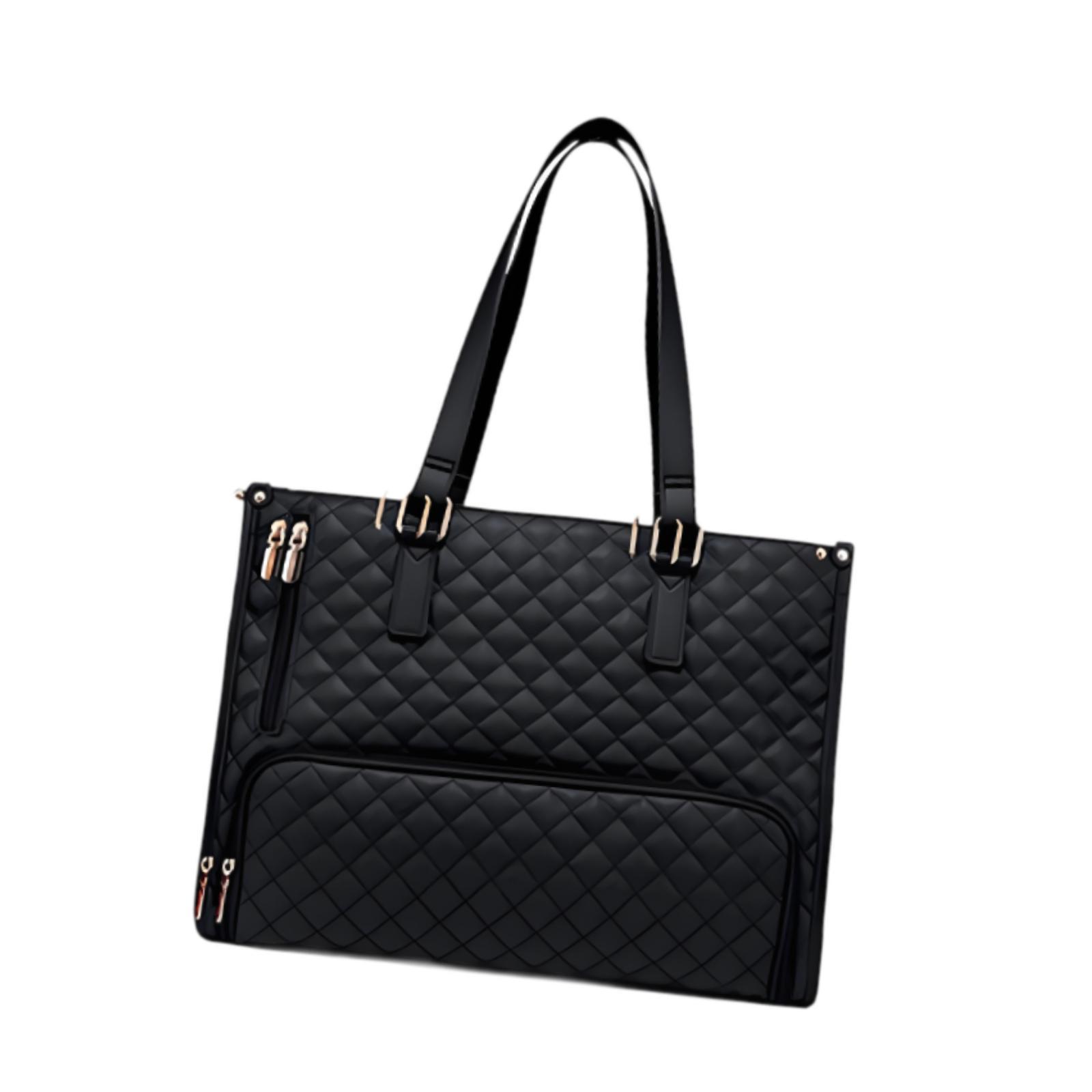 Bothyi - Bolsa De Bolsas Para Mujer Bolsa De Lonchera Acolchada Para La Oficina De Portátiles Para Collage Informal Negro