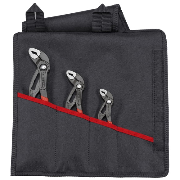 Juego de alicates KNIPEX Cobra® 00 19 55 S8 con rollo de herramientas, 3 piezas
