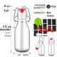 thumbnail image 2 of Botellas de Vidrio ZEBEIYU 120 mL con Tapa Abatible Paquete de 12 para Elaboración Casera, 2 of 8