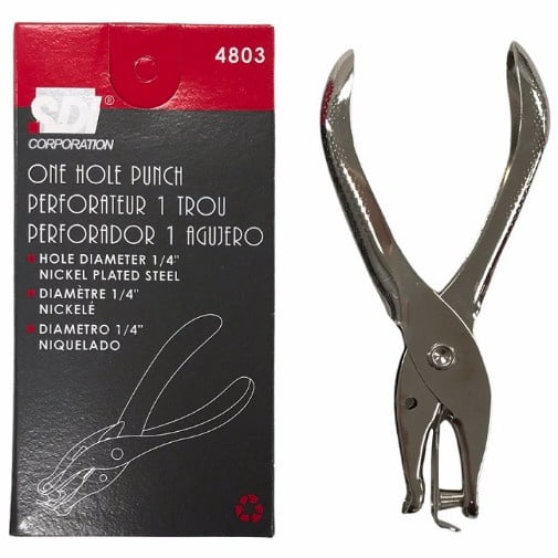 Perforador 1 Agujero 1/4" Niquelado