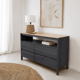 thumbnail image 3 of Cómoda "Alerce" 4 Cajones con Nicho Mueble de Pino Natural - Gris Grafito - 120x40x90 cm, 3 of 3
