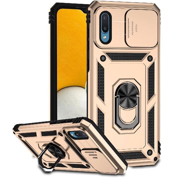 Estuche GANGXUN para Samsung Galaxy M02, soporte giratorio 360°, estilo mecánico y magnético