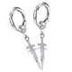 thumbnail image 4 of Pendientes De Acero Inoxidable Pendiente Largo Clip De Oreja Clip De Oreja Clip De Plata 2pcs, 4 of 5