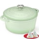 thumbnail image 1 of Cazuela Overmont de 5.5 qt de hierro fundido esmaltado (verde), 1 of 8