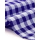 thumbnail image 5 of Agnes Orinda Blusa de Cuadros con Lazo Frontal y Volantes para Mujer de Talla Grande, Cuello en V, Manga Corta, Camisa de Verano Casual Elegante 2X Azul, 5 of 6