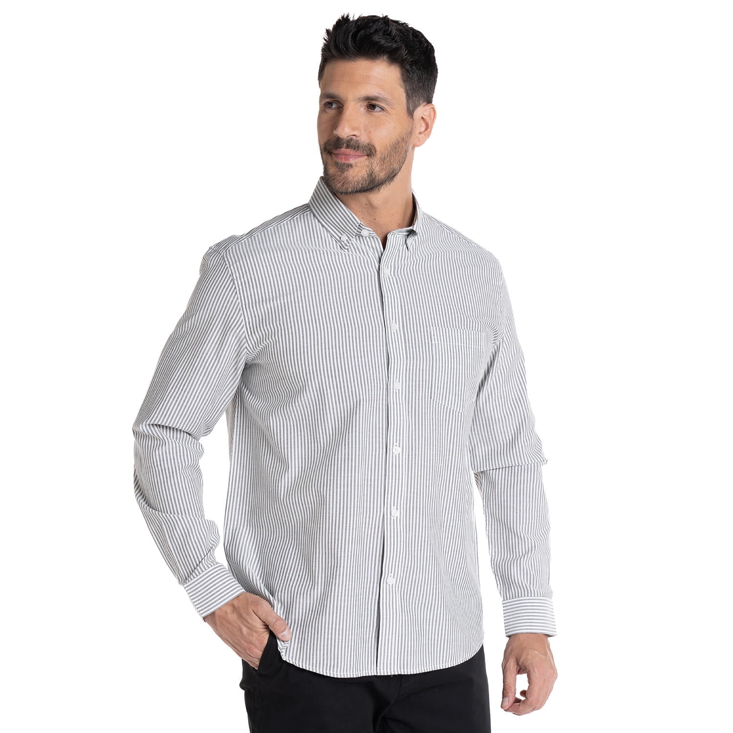 Kotting - Camisa Oxford Listada Regular Fit