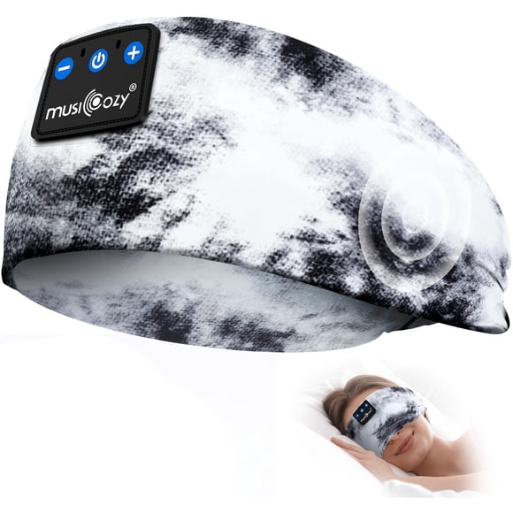 Audífonos MUSICOZY Bluetooth con cinta para dormir Tie‑Dye