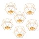thumbnail image 4 of 6Pcs 3D Geometric Candelero de la boda Votive Candel Tealight Holder Golden, 4 of 6