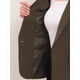thumbnail image 5 of INSPIRE CHIC Blazers para Mujeres Regreso a Clases Conjunto de Profesora Casual de Negocios Chaquetas de Traje de Oficina de Trabajo de Un Botón Frontal con Mangas Largas y Hombreras XS Café, 5 of 6