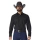 thumbnail image 1 of Camisa Wrangler Western de manga larga con botones de presión, negra, 1 of 2