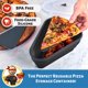 thumbnail image 2 of Recipiente de almacenamiento reutilizable para pizza Pack con 5 bandejas, color negro, 2 of 9