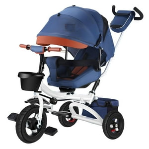 Triciclo Reversible Plegable Azul Con Accesorios Lubabycas