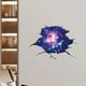 thumbnail image 2 of 1pc 3D Universe Floor Sticker, Plastic Star Break Through Peel And Stick Wallpaper / Floor Sticker, Outer Space Galaxy Broken Wall / Floor / Ceiling Art Decals For Living Room Bedroom Home Decor (25.2, 2 of 3