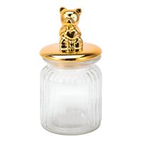 Genérico - Set 2 Tarro Decorativo Recipiente Organizador Tapa Jhn