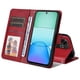 thumbnail image 5 of Funda Billetera para Xiaomi Poco M6 4G con Porta Tarjetas y Soporte Ajustable Rojo, 5 of 5