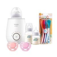 Avent - Pack Calentador -Mamaderas - Cucharas Y Chupetes Rosa 6-18M
