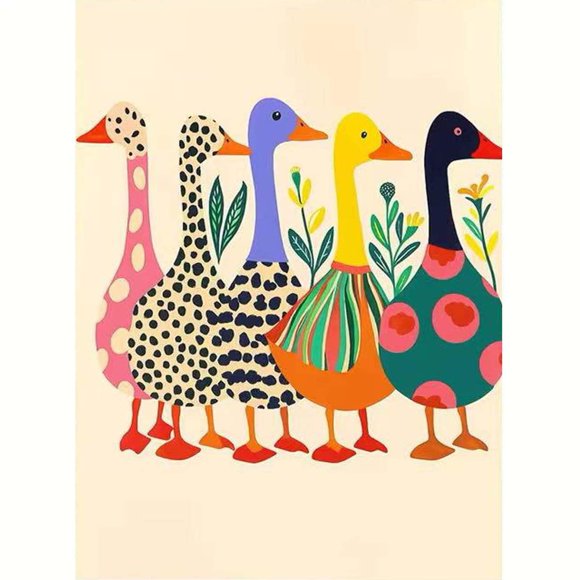 Kit de pintura por números GEMOUJ Pato 41 × 51 cm para adultos – Hazlo tú mismo