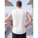 thumbnail image 3 of INSPIRE CHIC Camiseta sin mangas texturizada ligera de verano para hombre grande y alto 3XL Blanco, 3 of 5