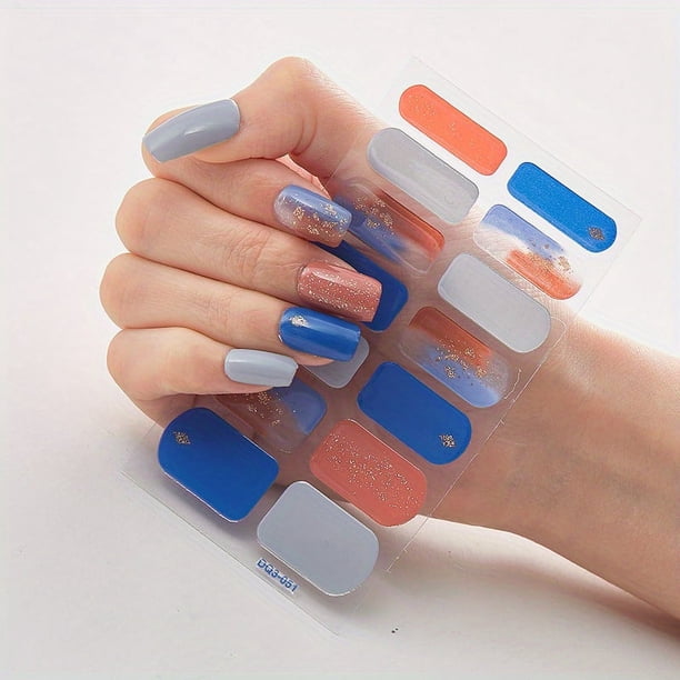 20 Colors High Quality Nail Wraps Full Cover Nail Stickers Colorful Decals For Nail Art