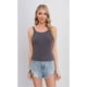 thumbnail image 2 of Polera Corta Mujer Elasticada Sin Manga Acanalada Musculosa 7607, 2 of 2
