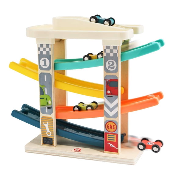 Race Track Car Ramp Toy Top Bright para niños de 1 a 2 años con coches
