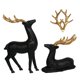thumbnail image 5 of Pareja Ciervo Adorno Resina Furnshing Decoraciones Coleccionables Negro, 5 of 5