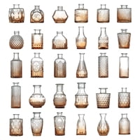 Magideal - Juego De Jarrones De Cristal De 30 Piezas, Arreglo De Flores, Centros De Mesa Rústicos Minimalistas, Adornos De Escritorio Para Estante, Mesa De Café