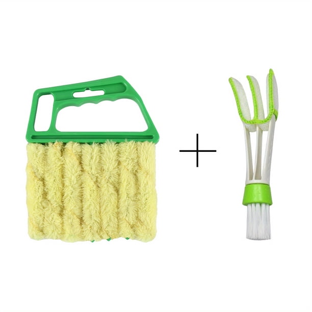 1pc/2pcs Blinds Cleaning Brush,Handheld Mini Curtain Brush Dust Remover With 7 Removable Microfiber Sleeves For Air Conditioning Home Gadgets, Car Vents, Fan