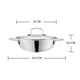 thumbnail image 4 of Kadai Vinod Platinum Triply de Acero Inoxidable 24 cm, 4 of 5
