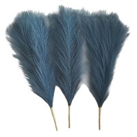 Bothyi - 3 Flores Secas De Caña Bohemia De Hierba De Pampa Para Jarrón, Sala De Estar, Azul, Verde