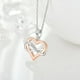 thumbnail image 3 of Collar corazón infinito baño oro rosa plata 925, 3 of 4