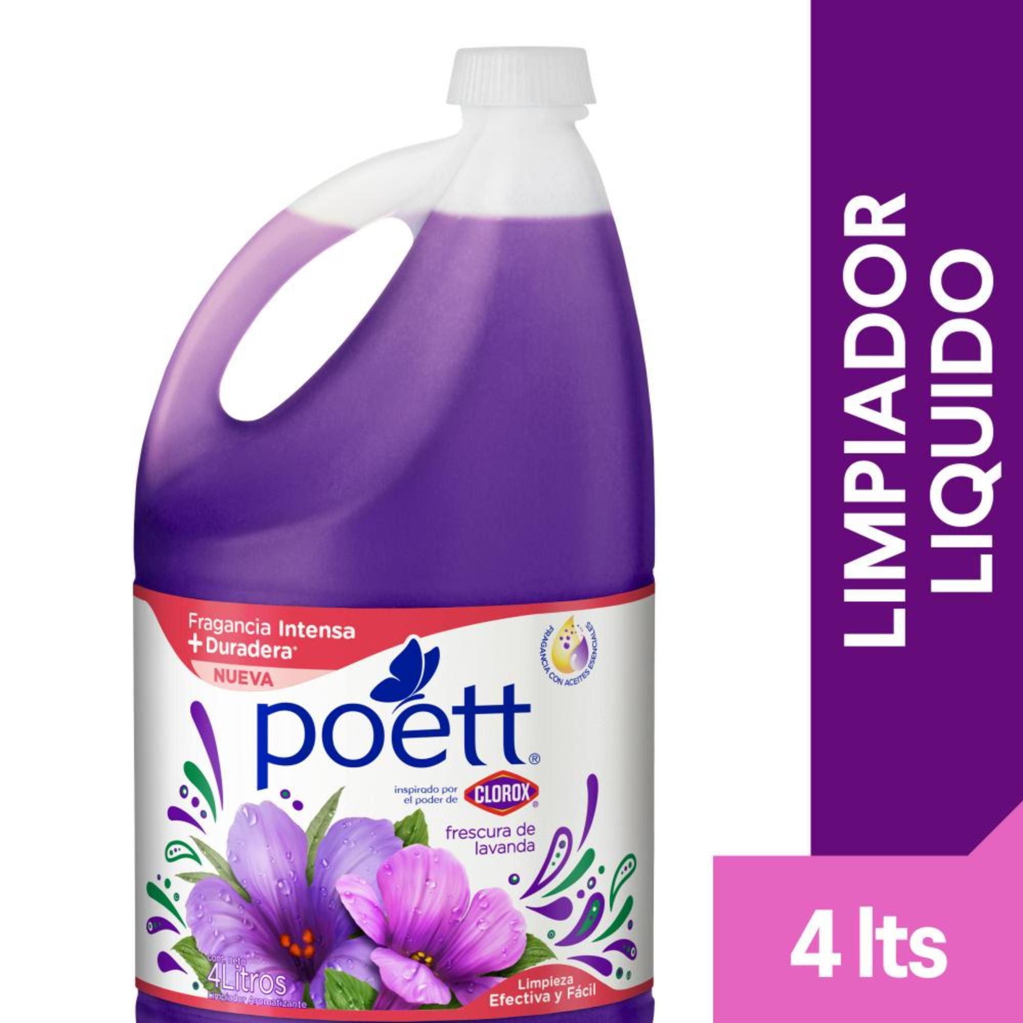 Poett - Limpiador Desinfectante De Pisos Frescura De Lavanda Botella