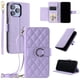thumbnail image 1 of Funda tipo billetera FOXDOCK para iPhone 14 Pro – Tapa abatible con correa para mujer, 1 of 5