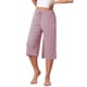 thumbnail image 4 of INSPIRE CHIC Pantalones Cortos de Pijama de Mujer de Cintura Alta Viscosa Cómodos Suaves a la Rodilla con Bolsillos X-grande Rosa, 4 of 6