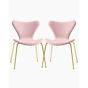 Habita2 Chile - Pack 2 Sillas Jlove Velvet Gold - Rosa