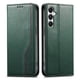 thumbnail image 1 of Funda tipo cartera para Samsung Galaxy A56 de piel con cierre magnético, ranuras para tarjetas y correa para la muñeca Verde, 1 of 6