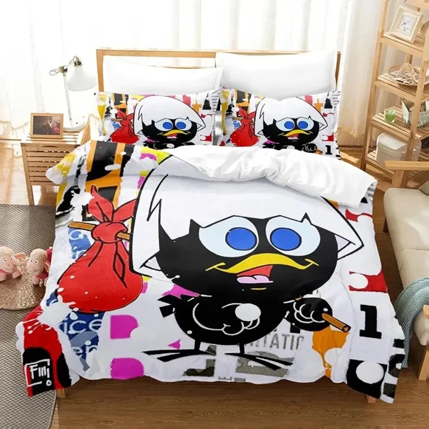 Cute Calimero Bedding Set Duvet Cover Bed Set Quilt Cover Pillowcase Comforter Boys Adult Bedding Set Bed Sheets